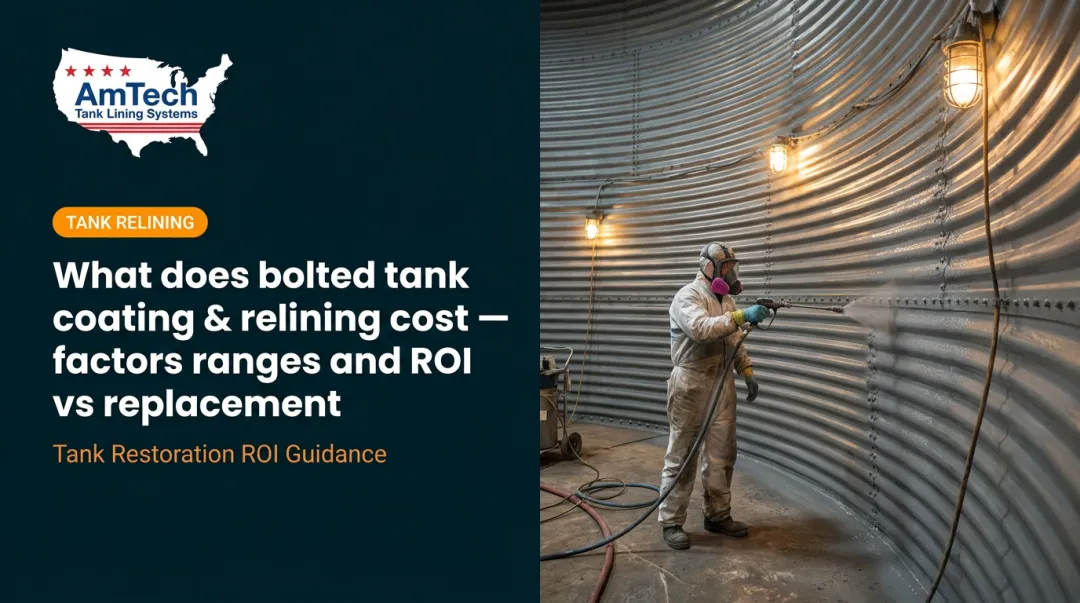 What does bolted tank coating & relining cost — factors ranges and ROI vs replacement