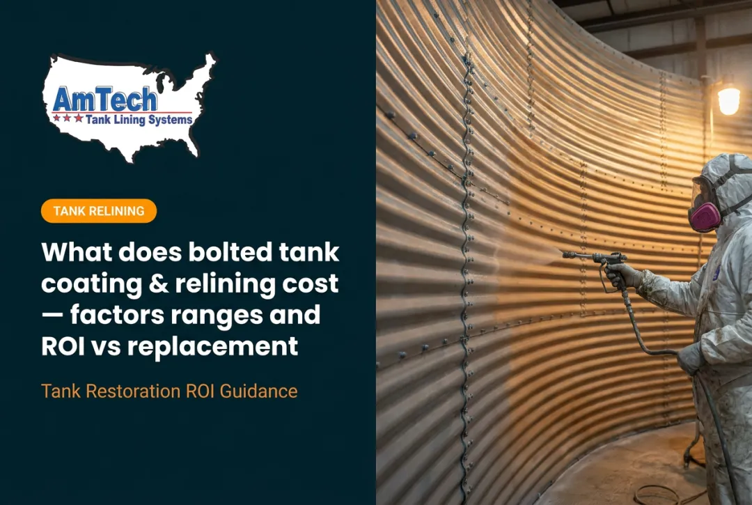 What does bolted tank coating & relining cost — factors ranges and ROI vs replacement