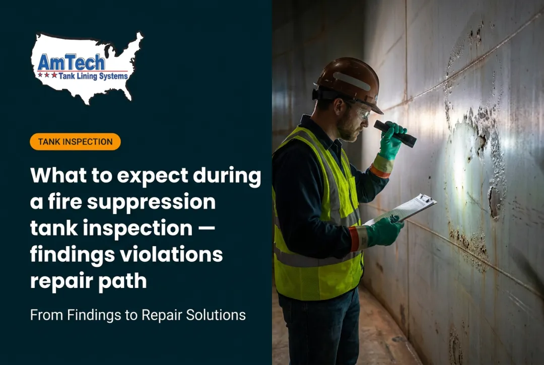 What to expect during a fire suppression tank inspection — findings violations repair path