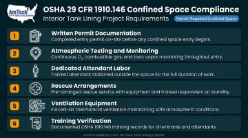 OSHA permit-required confined space compliance requirements checklist for tank lining work