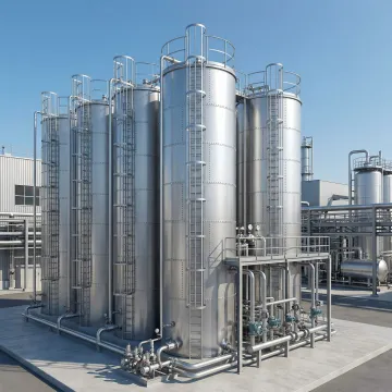 Industrial oil storage tank facility in Oriskany, New York