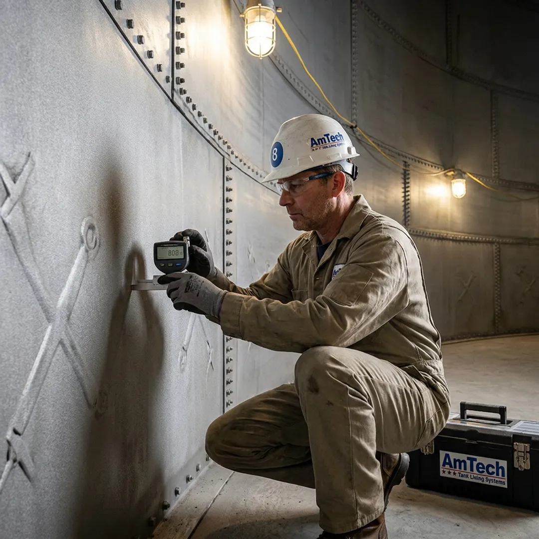 Potable water tank coating inspection