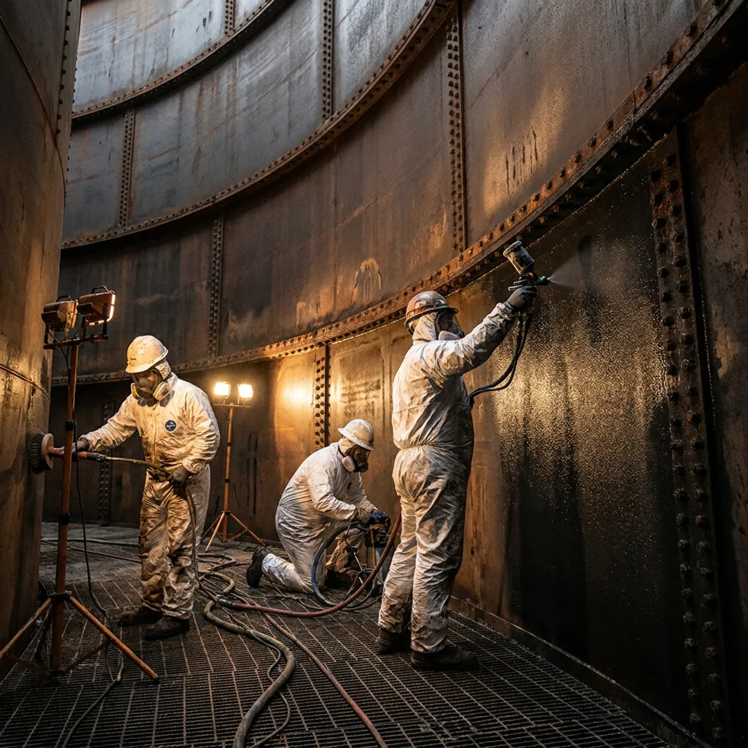 Industrial bolted tank coating for oil & gas power plants chemical facilities