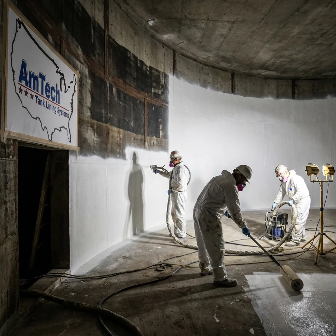 Underground & buried fire suppression tank lining