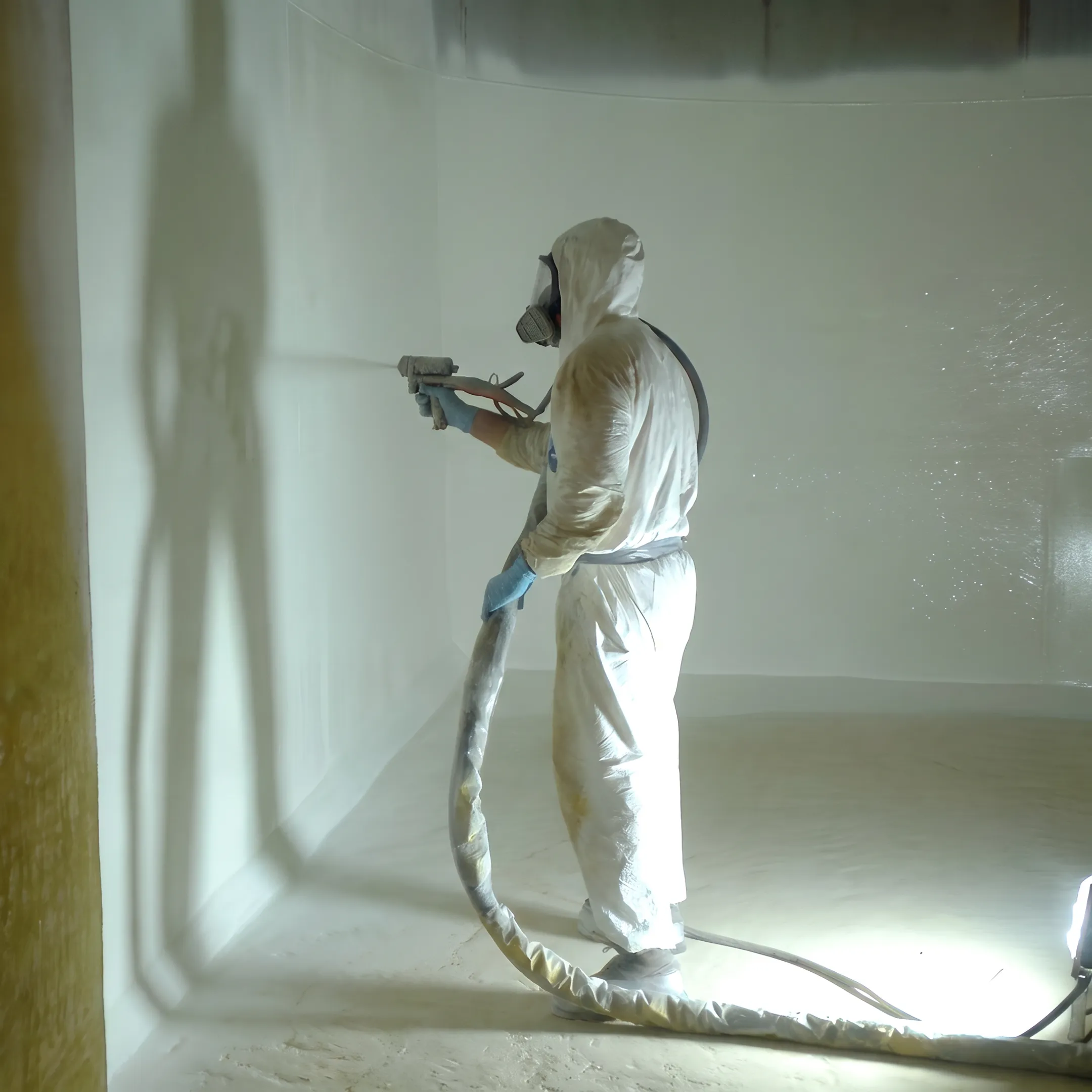 Protective lining applied to the interior of a fire suppression tank