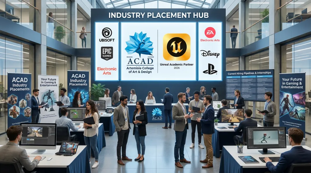 Artemisia College placement partnerships with leading gaming and entertainment studios