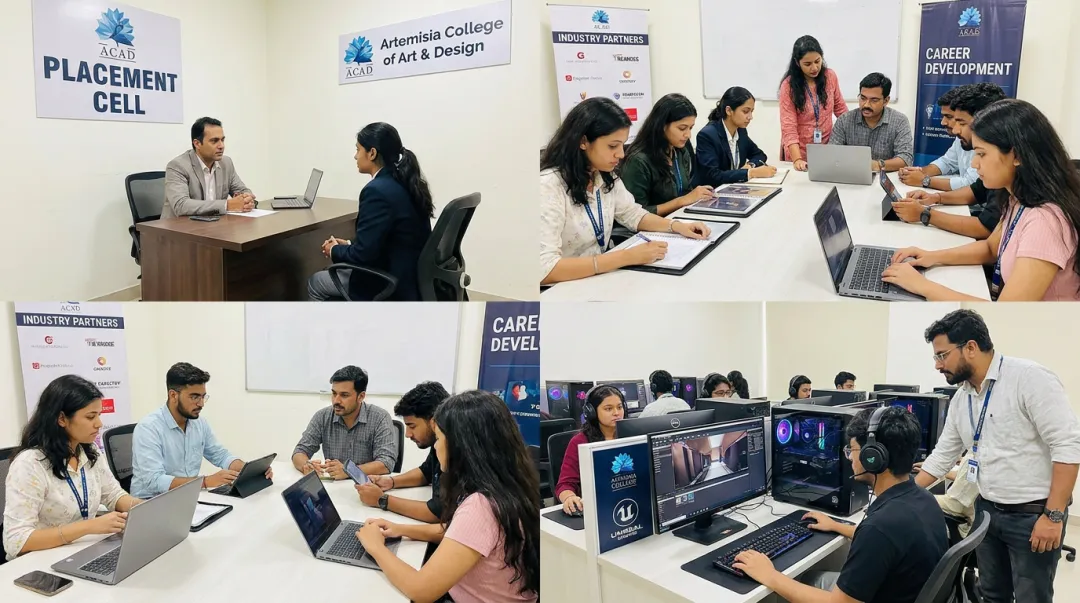 Artemisia College students in game design placement training session