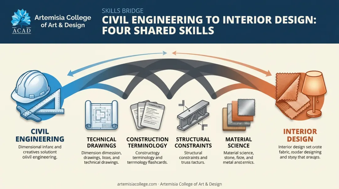 Civil engineering skills that transfer directly to interior design