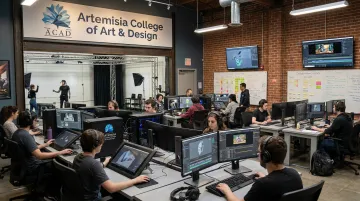 Artemisia College in-campus animation VFX game production studio