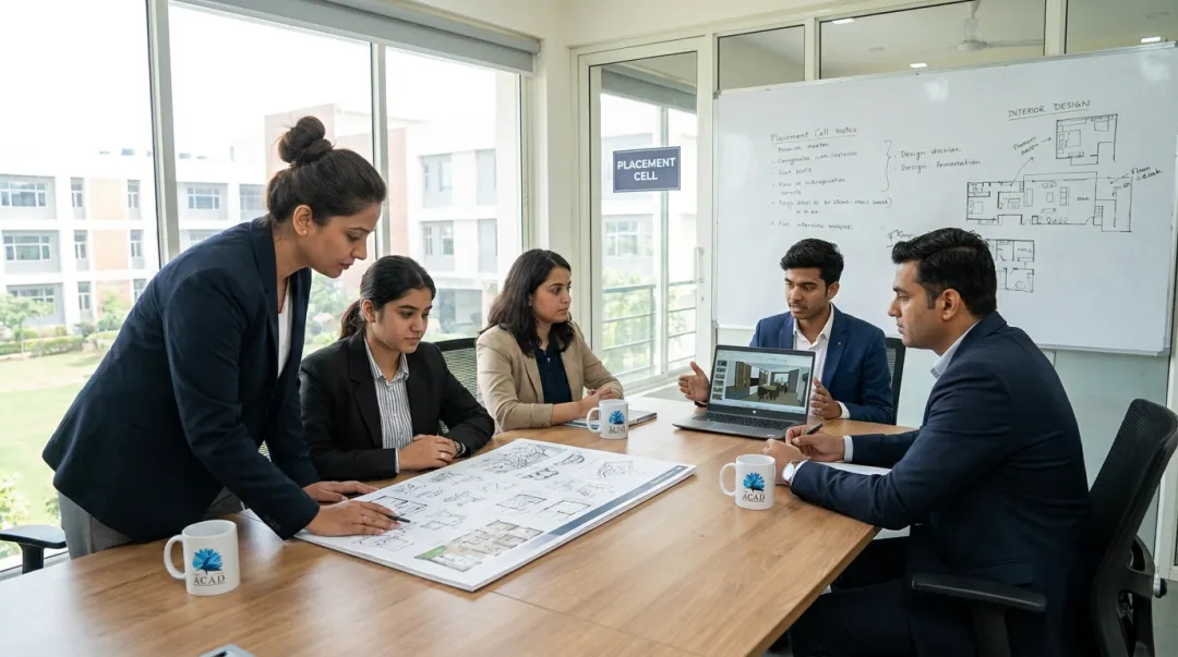 Artemisia College placement cell mentoring interior design students