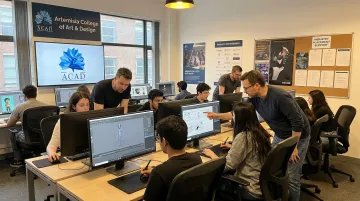 Artemisia College Animation VFX students working on studio placement projects