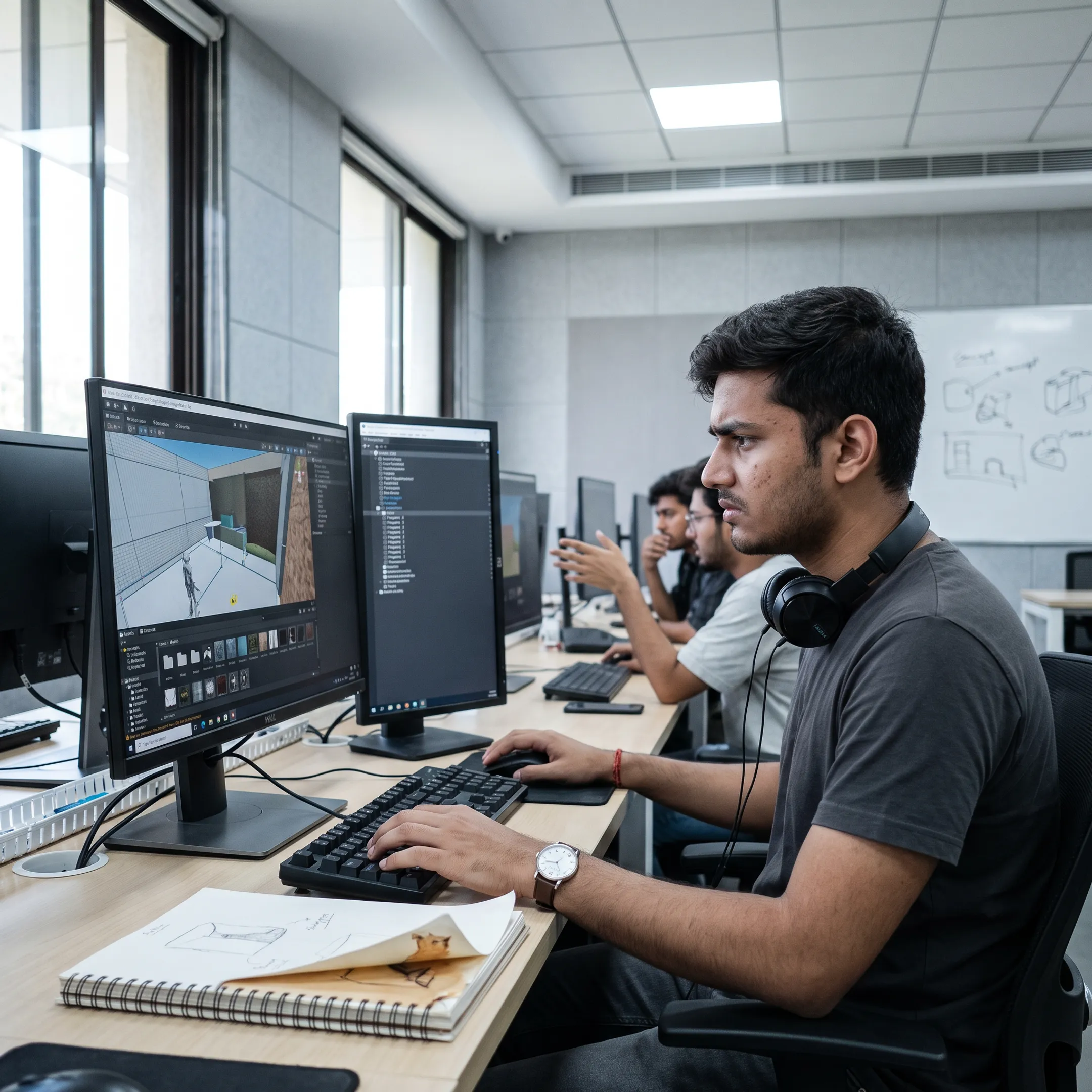 Game design student working on an Unreal Engine project