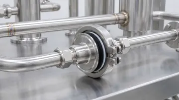 EPDM tri-clamp sanitary gaskets used in pharmaceutical and dairy processing piping