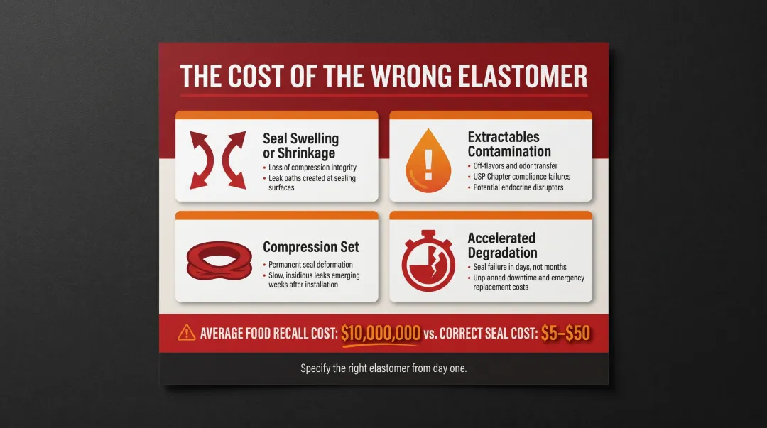 Wrong elastomer selection four failure modes costs and consequences in process industries