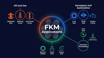 FKM industrial applications across oil gas aerospace automotive and chemical processing sectors