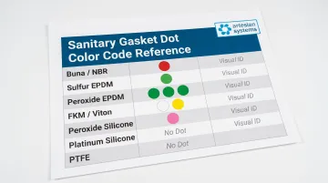 Complete sanitary gasket dot color code reference chart all materials