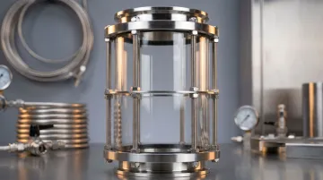 Industrial cannabis hydrocarbon extraction vessel with borosilicate sight glass window