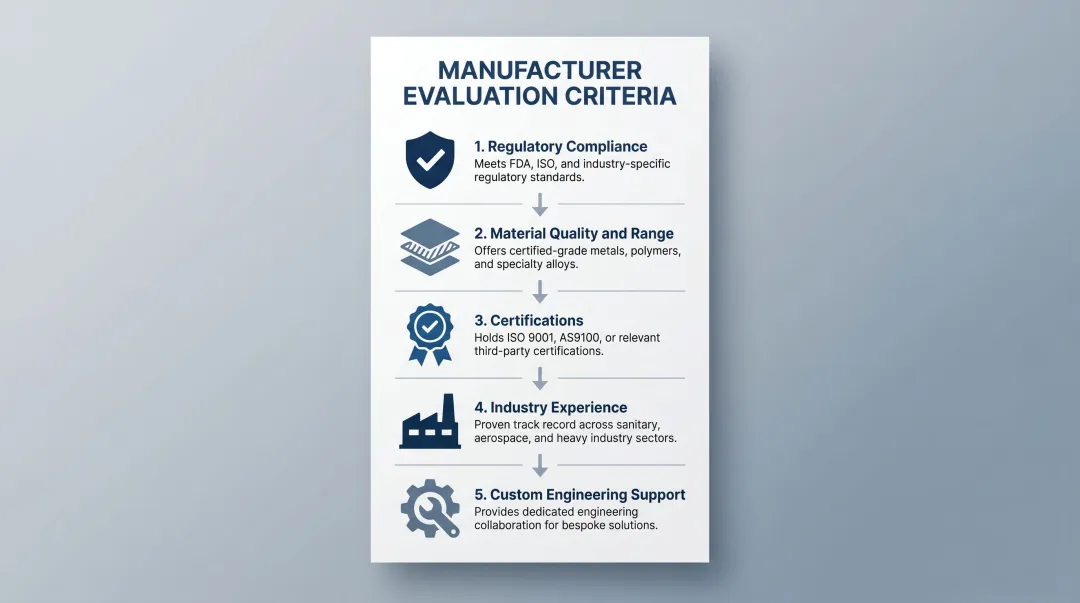 Five key criteria for evaluating tri clamp screen gasket manufacturers in regulated industries