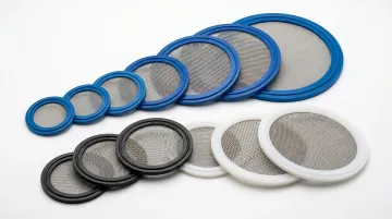 Artesian Systems tri clamp screen gasket components showing mesh and gasket body materials