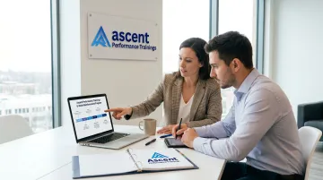 Ascent Performance Trainings coaching session showing AI-supported reinforcement program delivery