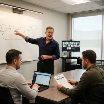 Instructor leading oil and gas training session