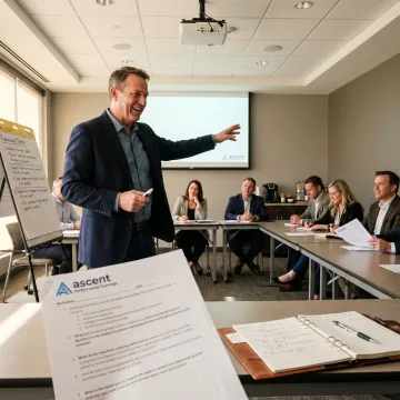 Facilitator guiding a customized corporate training session