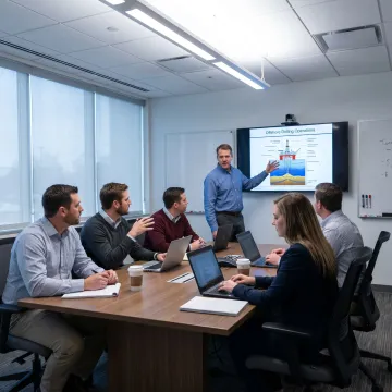 Oil and gas professionals in a training workshop