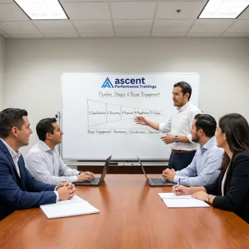 Sales enablement workshop with business professionals