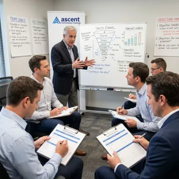 Sales managers practicing coaching skills