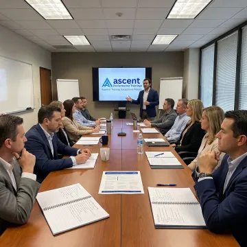 Sales leadership training process session