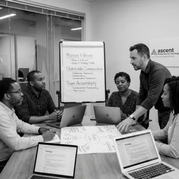 Nonprofit leaders participating in leadership training