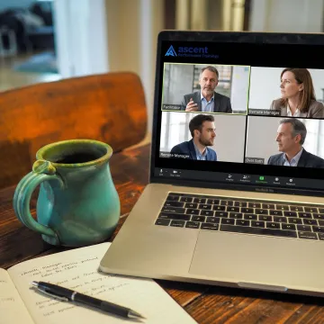 Remote leaders joining a virtual leadership training session