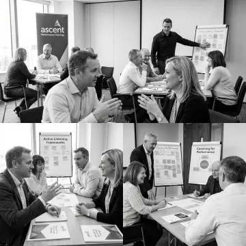 Leadership training workshop for business professionals