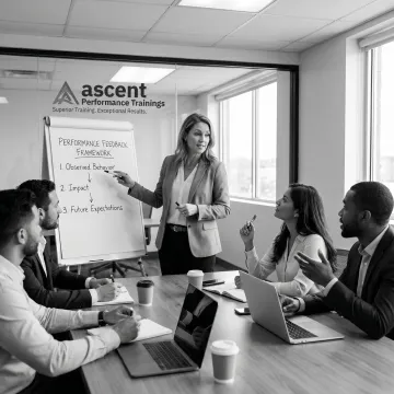 Facilitator coaching leaders during training