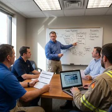 Sales trainer leading an energy industry workshop