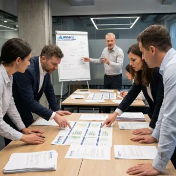 Leadership development workshop with professionals in training