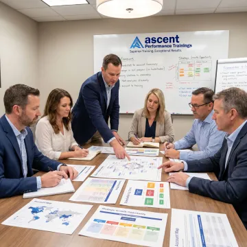 Sales team developing strategic account plans