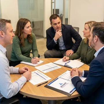 Leadership team practicing emotional intelligence skills