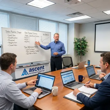 Sales leadership training process session