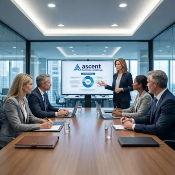 Executive coaching session with senior leaders