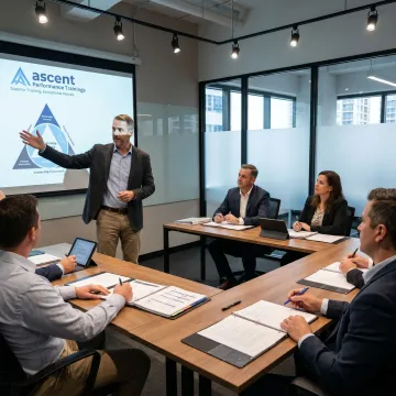 Leadership development workshop with executive coaching