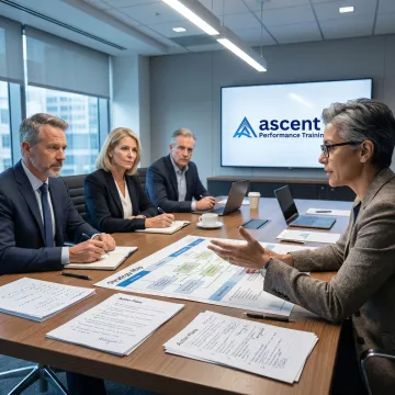 Leadership coach guiding energy executives