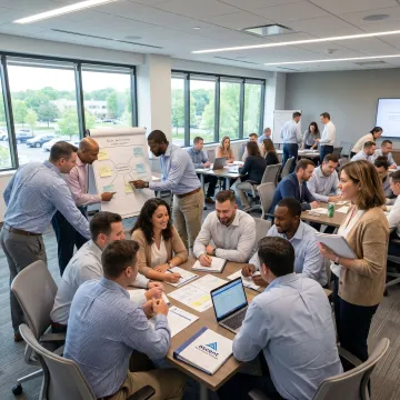 New managers attending leadership training in New Jersey