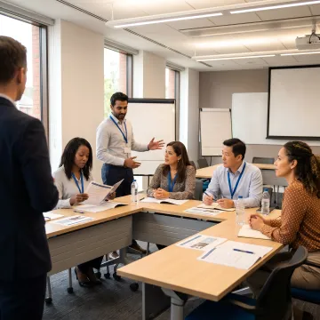 New managers attending leadership training in New Jersey
