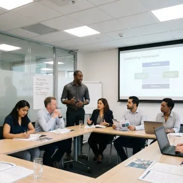 Leadership development workshop with executive coaching