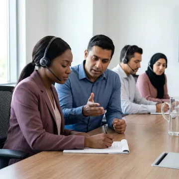 Telephone customer service training workshop