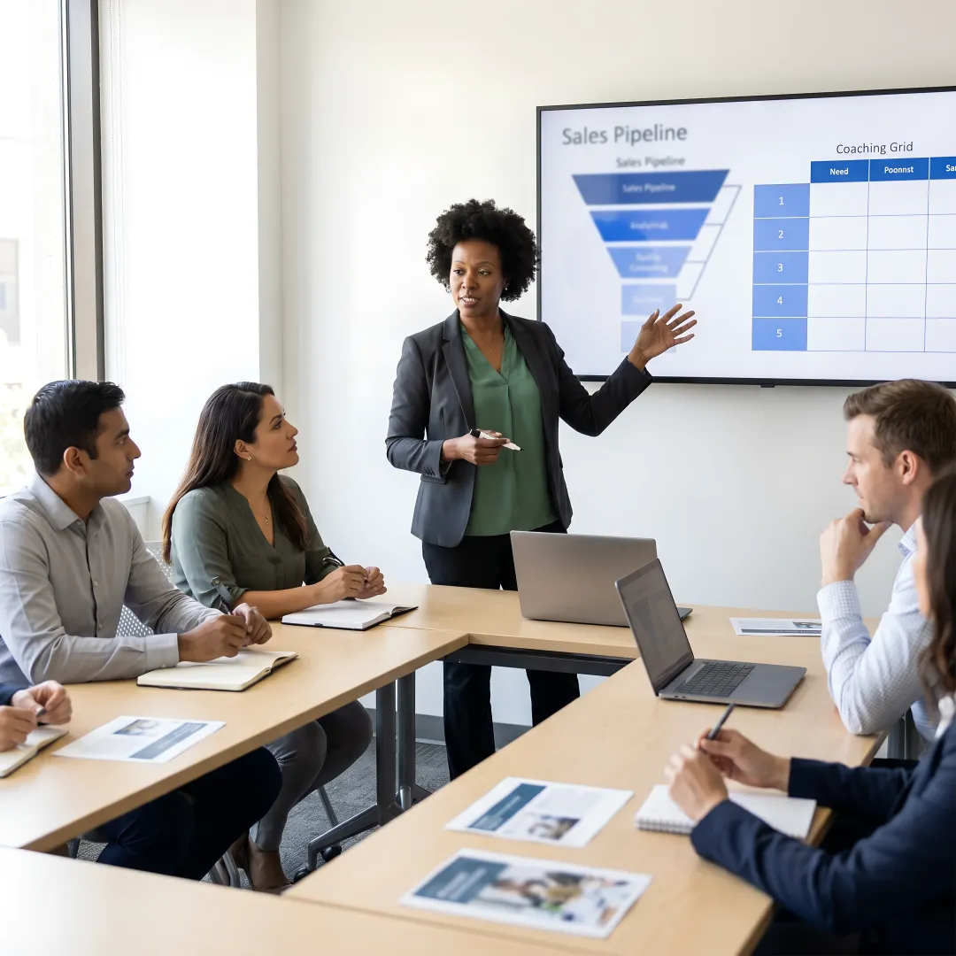 Sales leadership training process session