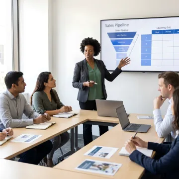 Sales leadership training process session