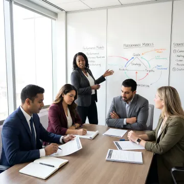 Leadership coach guiding financial advisors through training
