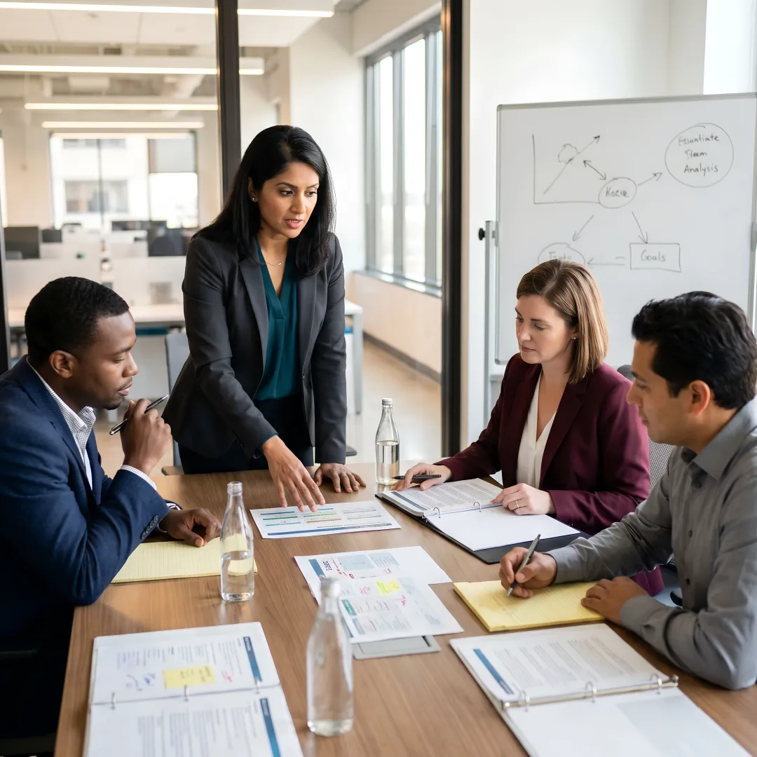 Leadership coach guiding energy executives